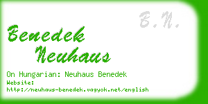 benedek neuhaus business card